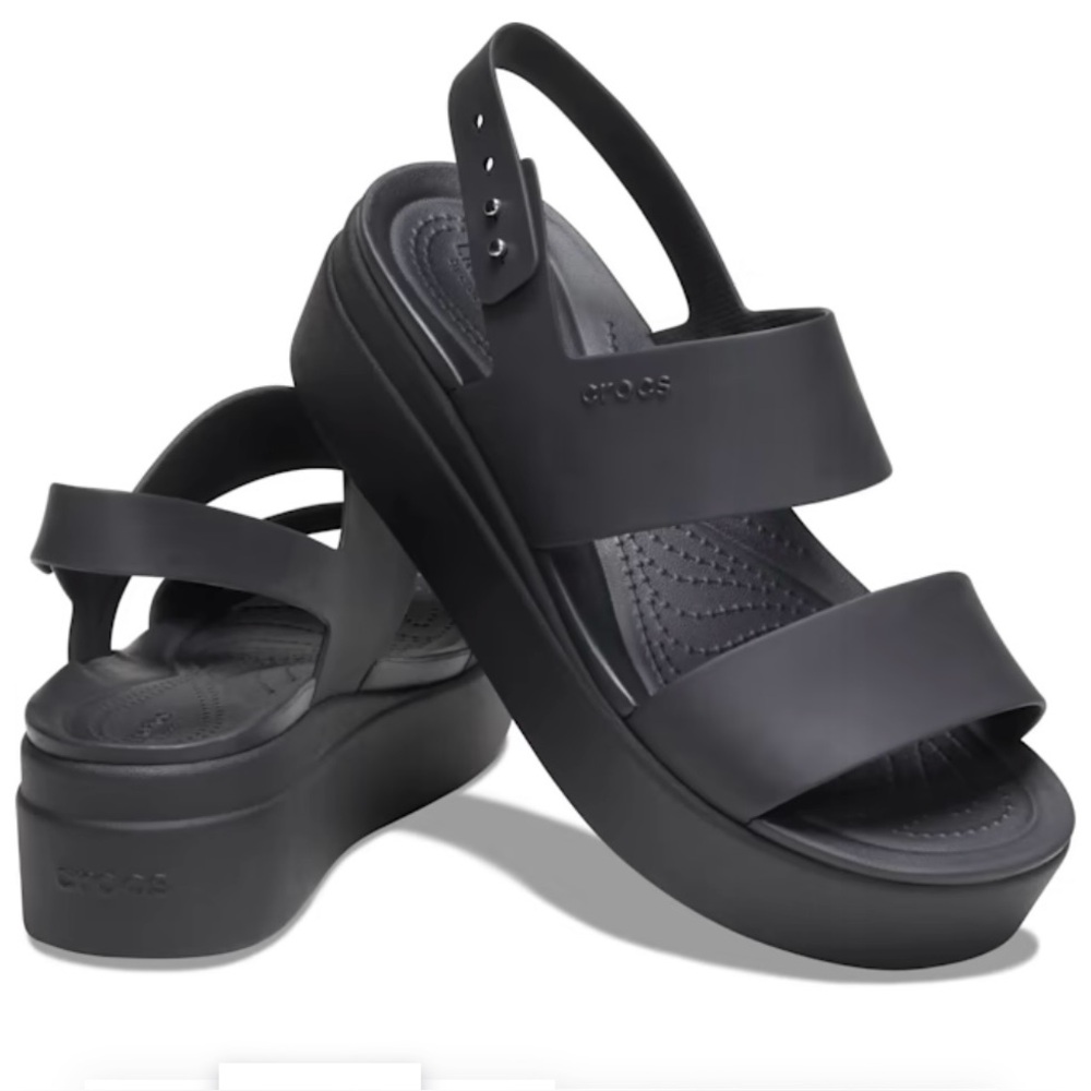 Crocs’s Brooklyn Low Wedge black Sandals women’s 10
